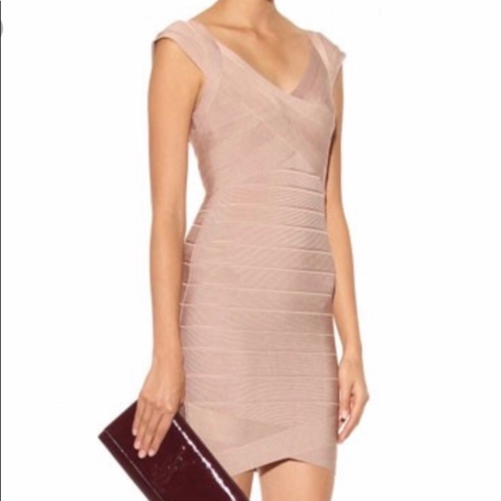 Herve Leger medium nude dress